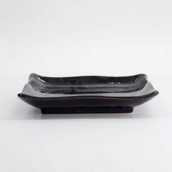 Black Silver Brush Plate 18x18cm Black/Silver OR27/B 3/36