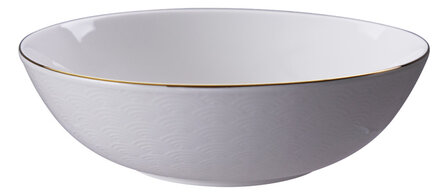 TOKYO DESIGN STUDIO - NIPPON WHITE GOLD RIM BOWL 23X6.5CM 1300ML WAVE