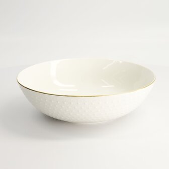 TOKYO DESIGN STUDIO - Nippon White Gold Rim Bowl 23x6.5cm 1300ml Star 3/18