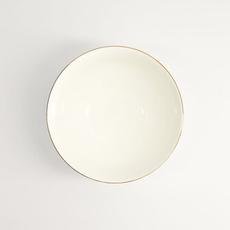 TOKYO DESIGN STUDIO - Nippon White Gold Rim Bowl 15x7cm 550ml Lines 6/36