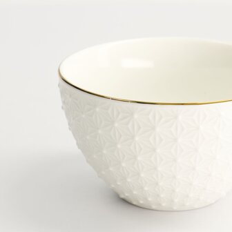 TOKYO DESIGN STUDIO - Nippon White Gold Rim Bowl 11.4x6cm 350ml Star 6/48