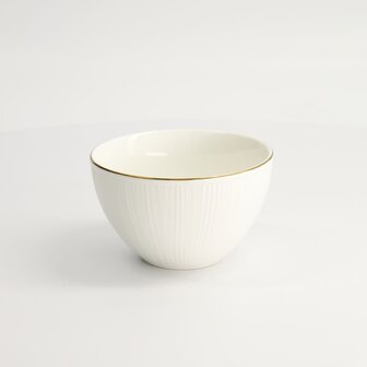 TOKYO DESIGN STUDIO - Nippon White Gold Rim Bowl 11.4x6cm 350ml Lines 6/48