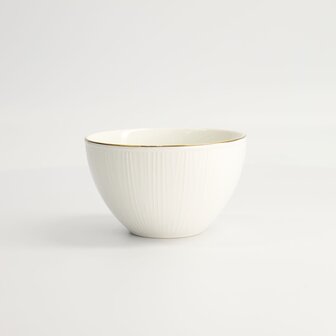 TOKYO DESIGN STUDIO - Nippon White Gold Rim Bowl 11.4x6cm 350ml Lines 6/48