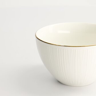 TOKYO DESIGN STUDIO - Nippon White Gold Rim Bowl 11.4x6cm 350ml Lines 6/48
