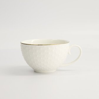 TOKYO DESIGN STUDIO - Nippon White Gold Rim Round Cup Star 250ml 10x6.2cm 16955 6/36