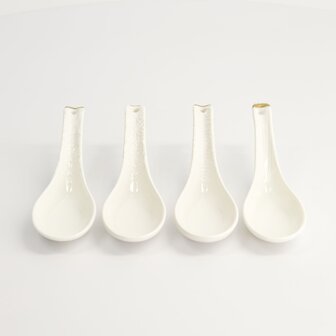 TOKYO DESIGN STUDIO - Nippon White Gold Rim Spoon Set 4pcs 13.8x4.8cm 1/24