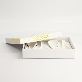 TOKYO DESIGN STUDIO - Nippon White Gold Rim Spoon Set 4pcs 13.8x4.8cm 1/24