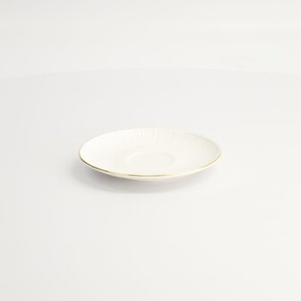 TOKYO DESIGN STUDIO - Nippon White Gold Rim Saucer 12.1x1.9cm (For Round Cup Lines 100ml) 16942 6/72