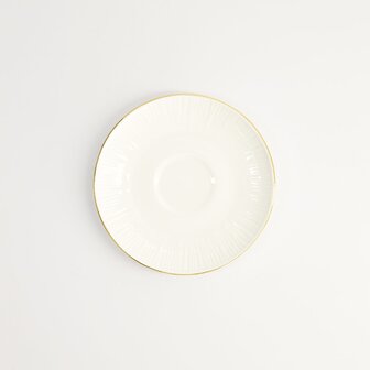 TOKYO DESIGN STUDIO - Nippon White Gold Rim Saucer 12.1x1.9cm (For Round Cup Lines 100ml) 16942 6/72