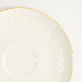 TOKYO DESIGN STUDIO - Nippon White Gold Rim Saucer 12.1x1.9cm (For Round Cup Lines 100ml) 16942 6/72
