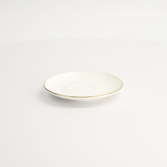 TOKYO DESIGN STUDIO - Nippon White Gold Rim Saucer 12.1x1.9cm (For Round Cup Star 100ml) 16943 6/72