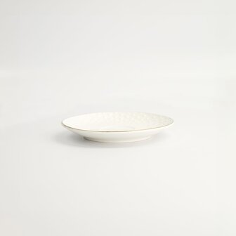 TOKYO DESIGN STUDIO - Nippon White Gold Rim Saucer 12.1x1.9cm (For Round Cup Star 100ml) 16943 6/72