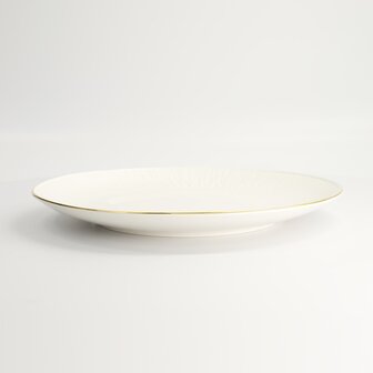 TOKYO DESIGN STUDIO - Nippon White Gold Rim Coupe Plate 28.5cm Lines 3/18