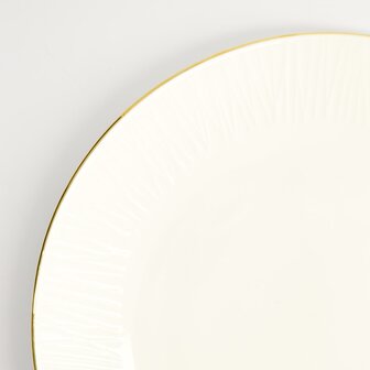 TOKYO DESIGN STUDIO - Nippon White Gold Rim Coupe Plate 28.5cm Lines 3/18