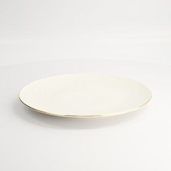 TOKYO DESIGN STUDIO - Nippon White Gold Rim Coupe Plate 25.5cm Wave 6/48