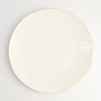 TOKYO DESIGN STUDIO - Nippon White Gold Rim Coupe Plate 25.5cm Wave 6/48