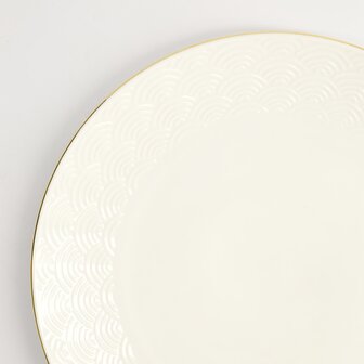 TOKYO DESIGN STUDIO - Nippon White Gold Rim Coupe Plate 25.5cm Wave 6/48