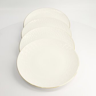 TOKYO DESIGN STUDIO - Nippon White Gold Rim Coupe Plate Set 4pcs 25.5cm 1/6
