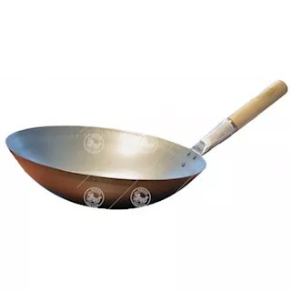 IRON WOK SINGLE HANDLE 15&quot; (HONG kONG)