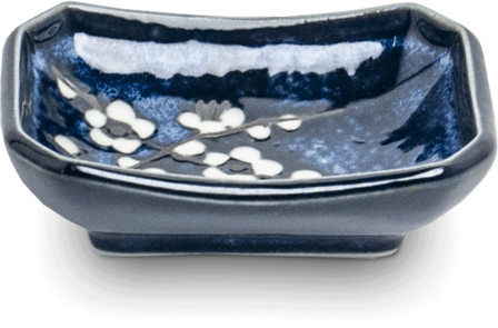 EDO JAPAN - SAUSSCHAALTJE HANA BLAUW, 8,8x6,3 cm | H3 cm