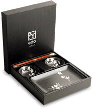 EDO JAPAN - SUSHISET ANEMOON ZWART 21x13,5 cm | H3 cm