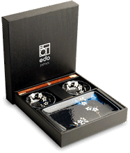 EDO JAPAN - SUSHISET ANEMOON BLAUW 21x13,5 cm | H3 cm
