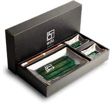 EDO JAPAN - SUSHISET GROEN/BRUIN 22x12,5 cm | H2 cm