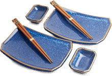 EDO JAPAN - SUSHISET BLAUW 22,2x12,4 cm | H2,5 cm