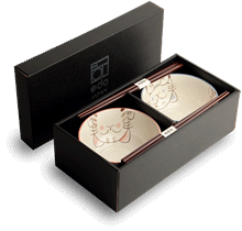 EDO JAPAN - EETSET DRIE KATTEN, O/13CM|H8CM