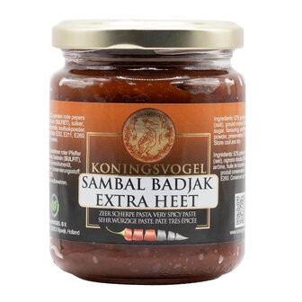 KONINGSVOGEL SAMBAL BADJAK EXTRA HEET 280GR