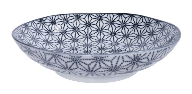 NIPPON BLACK PASTA PLATE 21X5.2CM STAR