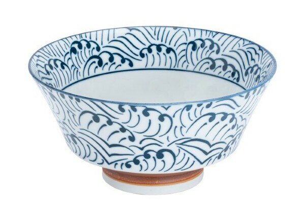 TOKYO DESIGN STUDIO - MIXED BOWLS -SORI BOWL NAMI WHITE 15X7.5CM