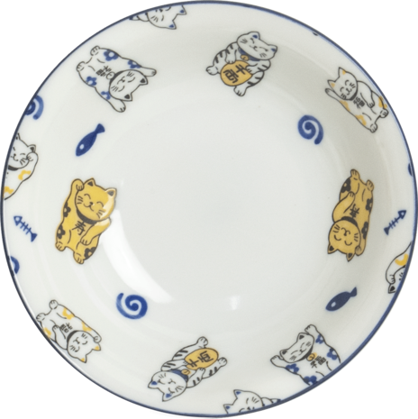 TOKYO DESIGN STUDIO - SCHAAL HAPPY CAT O/16,5CM|H5CM