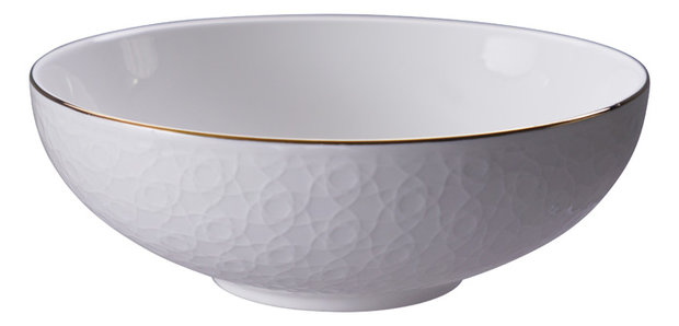 NIPPON WHITE GOLD RIM BOWL 19X5.5CM