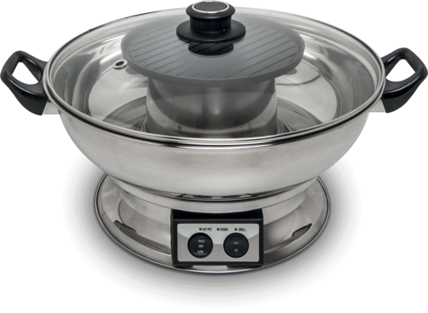 ELEKTRISCHE FONDUE PAN/ HOTPOT PAN 3,8LITER