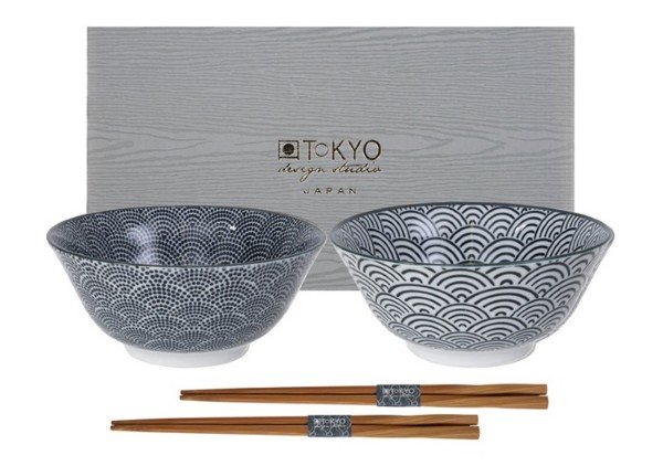 TOKYO DESIGN STUDIO- NIPPON BLACK -TAYO GIFTBOX 2PCS W/CHOPST.15.2X6.7CM