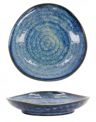 TOKYO DESIGN STUDIO -  COBALT BLUE TRIANGLE PLATE 16.5 CM