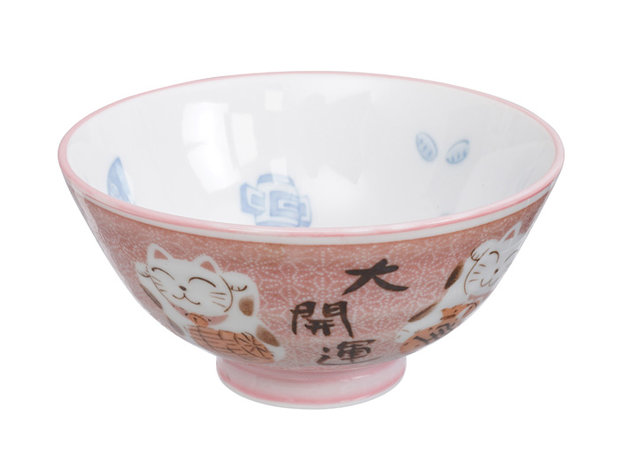 TOKYO DESIGN STUDIO - KAWAII BOWLS 11,2X6CM 250ML BOWL CAT PINK