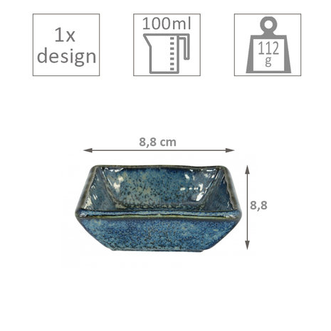 TOKYO DESIGN STUDIO - COBALT BLUE MINI PLATE 8,8X8,8X3CM 100ML