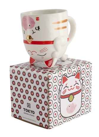 TOKYO DESIGN STUDIO - KAWAII LUCKY CAT MUG BLUE 8,5X9,8CM 350ML