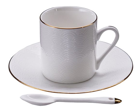 TOKYO DESIGN STUDIO - NIPPON WHITE GOLD RIM ESPRESSO SET 18pcs