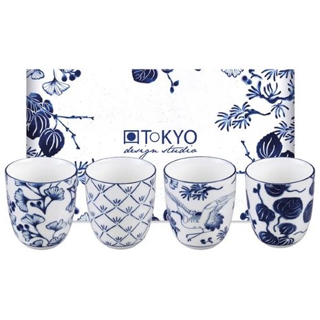 TOKYO DESIGN STUDIO - FLORA JAPONICA CUP W/GIFTBOX 4pcs 6.7x7.7 cm 170ml