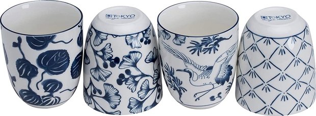 TOKYO DESIGN STUDIO - FLORA JAPONICA CUP W/GIFTBOX 4pcs 6.7x7.7 cm 170ml