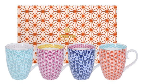 TOKYO DESIGN STUDIO - STAR/WAVE MUG GIFTBOX 4pcs 8.5X10.2cm 380ml