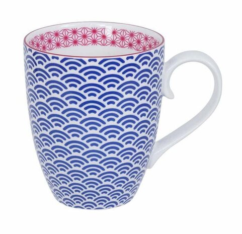 TOKYO DESIGN STUDIO -STAR WAVE MUG GIFTBOX 2pcs BLUE/ RED 8.5X10.2CM 380ML