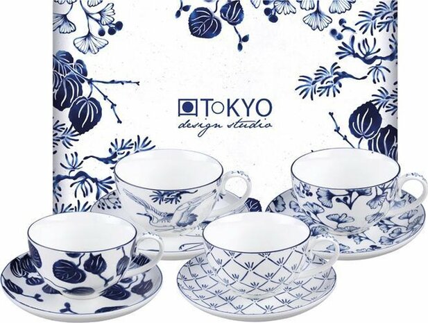 TOKYO JAPONICA CUP/SAUCER W/GIFTBOX 8PCS 250ML