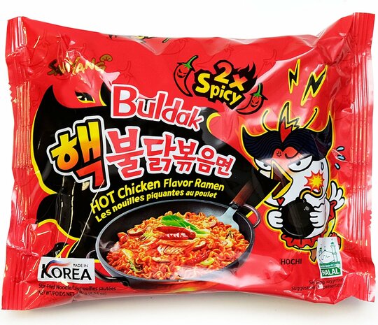 SAMYANG HOT Chicken Ramen Noodle Challenge 5 pakjes - Samyang, Nongshim Pikante Noedels