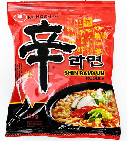 SAMYANG HOT Chicken Ramen Noodle Challenge 5 pakjes - Samyang, Nongshim Pikante Noedels