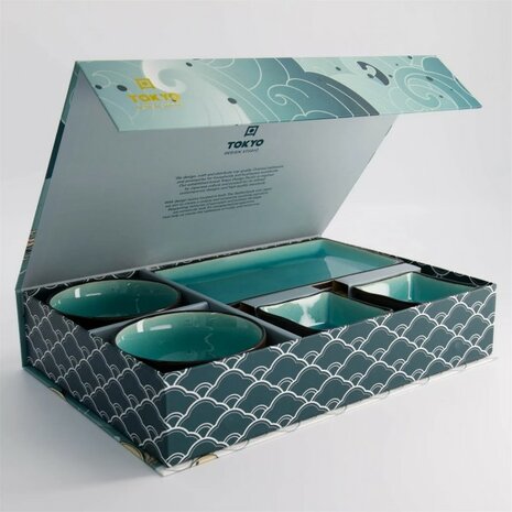 TOKYO DESIGN STUDIO - GLASSY TURQUOISE GIFTSET 8pcs