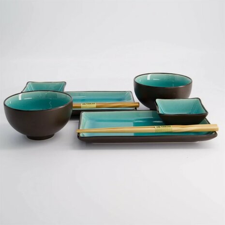 TOKYO DESIGN STUDIO - GLASSY TURQUOISE GIFTSET 8pcs